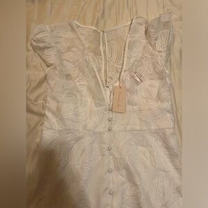 White Maxi Dress with Mini-Length Lining